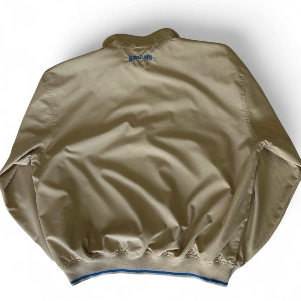 Vtg UCLA Bruins Tan Light Blue Spell-out Quarter-zip Jacket Size XL Campus Drive - Picture 3 of 10